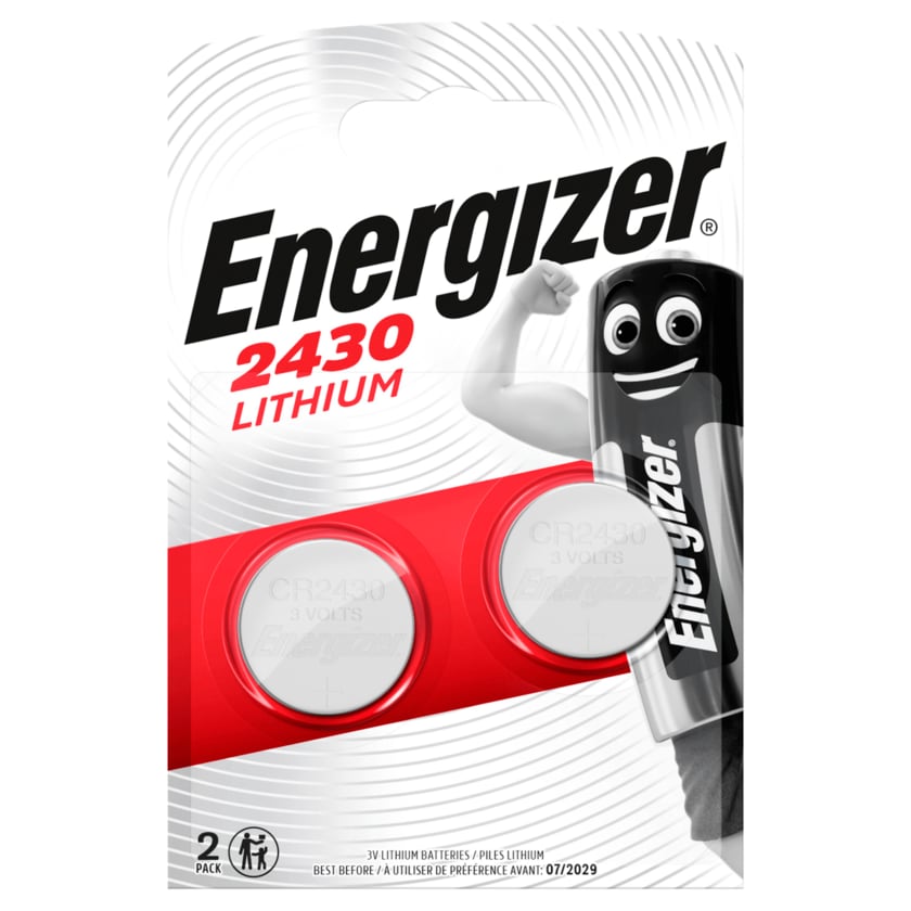 Energizer Knopfzellen Lithium CR2430 2 Stück